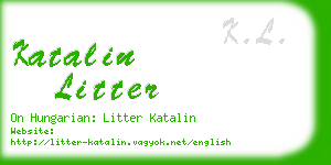 katalin litter business card